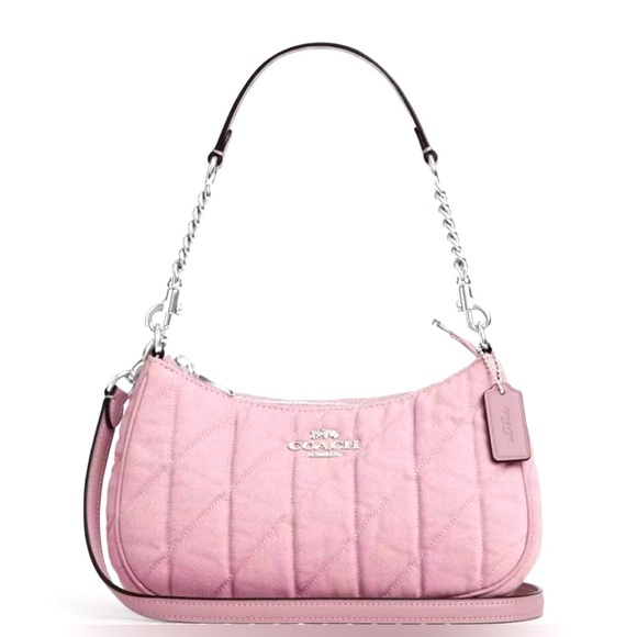 NWT Coach! Teri Shoulder Bag Sv/Ballerina/Carnation - Picture 1 of 8